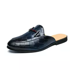 Sapatos casuais meio arrasto para homens, mocassins da moda, deslizamento em apartamentos, marca de luxo, mocassins novos, tamanho grande 38-46, 2023 - Wolf Magazine