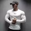 Camiseta de manga comprida seca rápida masculina, tops esportivos musculares, corrida de lazer, nova para primavera e outono