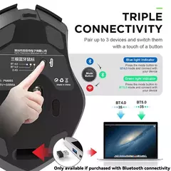 INPHIC-PM6 Mouse Recarregável Sem Fio, Compatível com Bluetooth, Office Mute, Suporte PC, Laptop, Tablet, Smartphone, Universal, 2.4G na internet