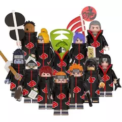 Imagem do Naruto akatsuki blocos de construção figura ação brinquedos anime modelo periférico crianças bloco figuras acessórios bonecas criança brinquedo presentes