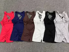 Conjunto esportivo push up feminino, macacão esportivo, macacão de ginástica fitness, roupas de ioga, roupas de treino, sexy, novo, 2021, 2024 na internet
