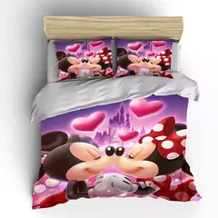 Mickey e Minnie Conjunto de cama para crianças, Fluffy Cartoon Comforter Cover, US Twin Bedclothes, Queen Size, macio, bebê, 3pcs na internet