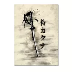Imagem do Japonês Samurai Canvas Pintura Wall Art, Cartazes e Impressões de Personagem, Decoração para Casa, Imagem para Sala, Quarto Estética