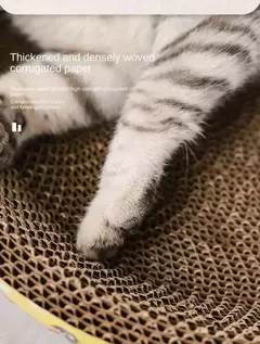 Placa de arranhar para gatos, proteção para móveis, brinquedos de garra, papel ondulado oval, resistente ao desgaste, ninho de gato, acessórios para gatos