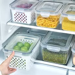 Caixa De Armazenamento De Geladeira, Organizador De Geladeira, Legumes Frescos, Caixas De Frutas, Cesta De Drenagem, Despensa, Organizador De Cozinha - Wolf Magazine