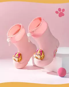 Imagem do Sapatos de chuva impermeáveis Paw Patrol para meninos e meninas, Sapatos de borracha de tubo médio antiderrapante, Bunched Rain Boots
