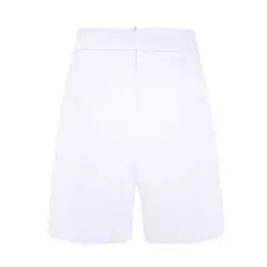 Imagem do Calção frontal de botão monocromático feminino, cintura alta, cintura de gravata, roupa de praia, verão, Y2K