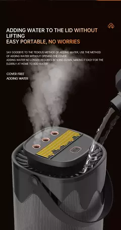 Umidificador Doméstico Criativo, Atomizador de Grande Capacidade, Três Jatos, USB, Silencioso, Desktop, Quarto, Dormitório, Escritório, Luz Noturna, 3L, Novo - comprar online
