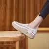 Mulheres sapatos de plataforma casual deslizamento em sapatos moda mocassins senhoras tênis chaussure sola macia femme mocassins mulher d254