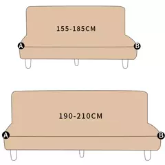 Imagem do Tampa do sofá-cama impermeável para sala de estar, sofá dobrável sem braços, Stretch Couch Covers, Thick Poltrona Protector