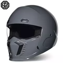 ORZ-Capacete Retro Cruise de Motocicleta, Capacete Completo Combinado Masculino e Feminino, Slot para Headphone, Bluetooth, Headphone, Orz na internet