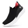 Fitsale-sapatos slip-on respiráveis para mulheres, sola grossa, leve, respirável, pés chatos, salto em arco
