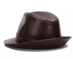 Chapéus de couro genuíno masculino, bonés de vaqueiro quentes, couro 100% real, novo estilo, moda, outono, inverno - Wolf Magazine