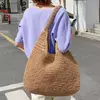 Gusure casual palha sacos de ombro das mulheres de vime tecido senhoras bolsas artesanais praia verão grandes totes saco bohemia