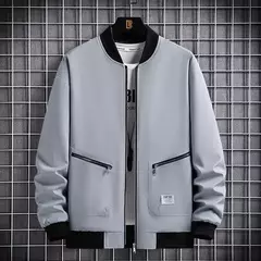 Casaco bombardeiro masculino com zíper, casaco plus size, 7XL 8XL e 9XL, casaco para outono e inverno - loja online