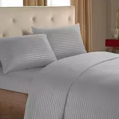 Solid Stripe Bedding Set, Colcha de dormir, gêmeo, completo, rainha, king size, quarto ou quarto de hóspedes, 3 pcs, 4pcs