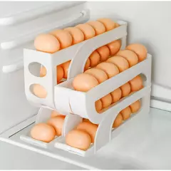 Enchimento automático Egg Storage Rack, geladeira Egg Storage Rack, corrediça de rolamento automática, enfeite de frango, casa, 3/4 camadas - Wolf Magazine