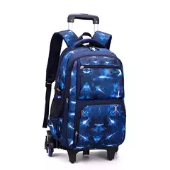 Mochila escolar com rodas para crianças, Mochila de rolamento para menino, Mochila escolar com rodas, Mochila de bagagem de mão, 6 rodas - Wolf Magazine