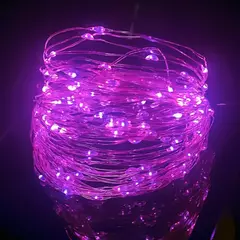 Led silver Wire Fairy Lights USB Powered LED String Lights Garland à prova d'água ao ar livre para Natal Party Wedding DIY Decoração na internet