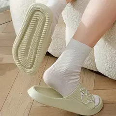 Flip-flops para mulheres, sandálias de praia, chinelos de banho, plataforma grossa, slides para senhoras, interior, exterior, verão, 2022 - loja online