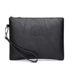 Imagem do Clutch estilo empresarial para homens, carteira grande, couro PU macio, bolsa de pulso masculina, lazer elegante, bolsas de mão elegantes, bolsa de presente, nova