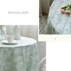 Toalha de mesa de algodão pequena margarida para decoração, estilo coreano, retângulo, para cozinha, casamento, sala de jantar na internet