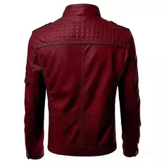 Homens jaqueta de couro do falso da motocicleta 5xl jaquetas masculinas preto jaqueta de couro outwear masculino fino ajuste casacos de couro do plutônio homem - Wolf Magazine