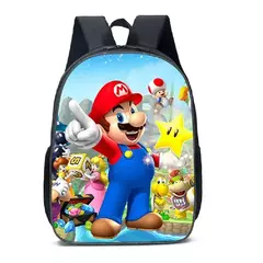 Mochila Mario Cartoon Anime, Super Mario Schoolbag, Mochila Mochila para crianças, Bolsas meninas - loja online
