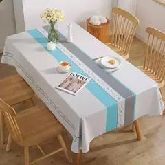 Impermeável Retangular Poliéster Toalha De Mesa, Padrão De Estilo Conciso, Decoração De Casa Moderna, Cozinha, Sala De Estar, Festa De Casamento - comprar online