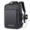 Expansível Mochila Laptop Impermeável, Bolsa de Negócios Masculina, Mochilas de Trabalho Multifuncionais, Saco Preto para Notebook, 16 17 "Carregamento