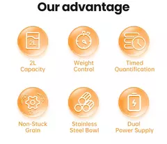 Rojoeco alimentador automático para animais de estimação, versão com botão, dispensador automático de comida para gatos, acessórios, controle inteligente, alimentador para animais de estimação para gatos, cães, alimentos secos - loja online
