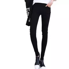 Calça lápis elástica até o tornozelo para mulheres, calça preta casual para mulher, ioga - loja online