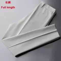 Calças casuais para homens, calças finas, calças brancas, terno masculino, anti-rugas, calças de alto grau de 9 pontos, 2023 - Wolf Magazine