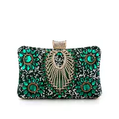 Bolsas de noite borla verde para mulheres, bolsa pequena de diamantes, bolsa de ombro de luxo, nova, 2023 - comprar online