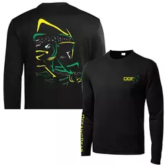 Manga Longa dos homens Proteção UV Crewneck Camisa, Tops De Pesca, Roupas Esportivas, Camisa Estampada, Estampa Humana na internet
