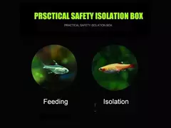 Caixa de isolamento para tanque de peixes, calibre 1mm/3mm, acrílico, caixa de reprodução de aquário, proteção para peixes pequenos, caixa de incubação de fritar suspensa