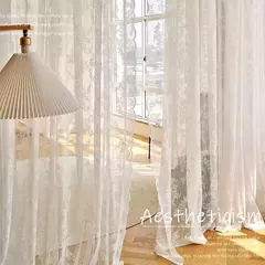 Cortina De Renda Francesa Com Tule Branco, Persianas, Sala De Estar E Suprimentos Do Quarto, Tela Respirável, Festa De Casamento, Decoração De Casa - loja online