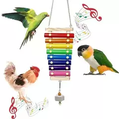 Imagem do Pássaro colorido xilofone brinquedo papagaios frango brinquedos gaiola de pássaro acessórios de brinquedo periquitos e papagaios brinquedos