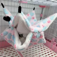Hamster esconderijo gaiola impressão velo cobaia açúcar planador cama de dormir roedor rede rato pequena casa animais suprimentos - loja online