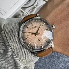 Seiko relógio masculino com mostrador requintado, movimento de quartzo, mostrador criativo de quatro agulhas, alta qualidade, confortável, couro fino, multifuncional - comprar online