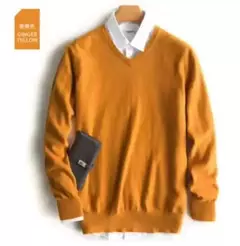 Pulôver de caxemira masculino, suéter clássico de algodão quente, camisa para outono e inverno, 2022 - Wolf Magazine