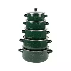 Conjunto de panelas antiaderentes para cozinha, utensílios de cozinha, panelas e panelas, esmalte esmaltado, Morningel, 5PCs por conjunto - loja online