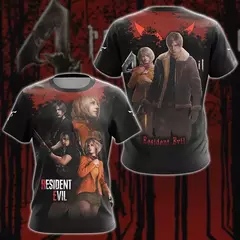 Camiseta Unisex, Estampa 3D, Manga Curta, O-Decote, Streetwear Hip Hop, Top Casual, Roupas, Resident Evil, Novo - loja online