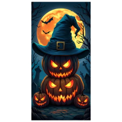 Banner assustador abóbora design decoração de halloween banner atraente evento banner para tema assustador festa de halloween - loja online
