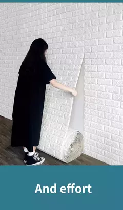 Auto-adesivo Antique Foam Brick Wallpaper, 3D Wall Sticker, impermeável, Sala, - loja online