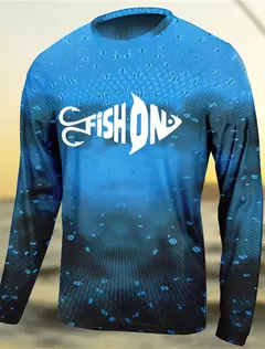Camisa masculina de pesca de manga longa proteção UV, respirável secagem rápida, suor leve wicking top, ao ar livre, verão, primavera - comprar online