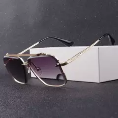 Óculos de sol piloto quadrado masculino e feminino Flight Seven Rock, estilo Mach 6, gradiente, design de luxo, moda, 2022 - Wolf Magazine