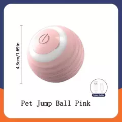 Bola de brinquedo inteligente para cachorro, brinquedo interativo eletrônico para animais de estimação, bola móvel, usb, movimento automático, saltando, bola de brinquedo, filhote de cachorro, produto para gato - loja online