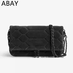 Imagem do Decoração Metal Chain Strap PU Envelope Handbag para Mulheres, Designer de Luxo Crossbody Bags, Couro 2 Cadeia, Senhoras