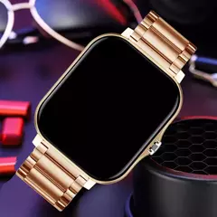 Relógio inteligente quadrado para homens e mulheres, rastreador de fitness, relógio inteligente esportivo, toque de discagem, música, Smartclock para Android, iOS na internet